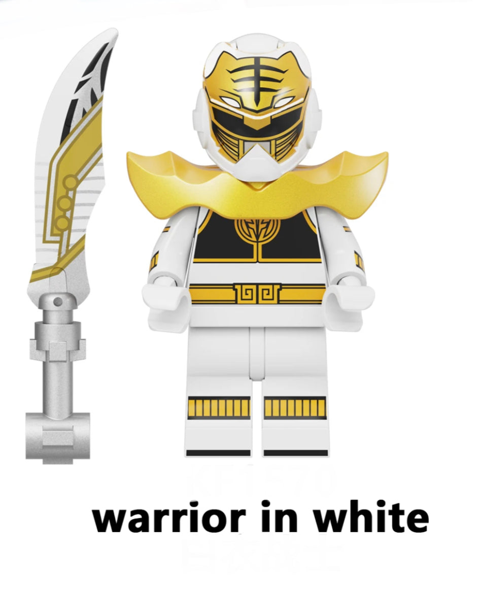 PREVENTE MINIFIGURE POWER RANGERS UNIVERS: WARRIOR BLANC Custom Disponibilité fin septembre 2025