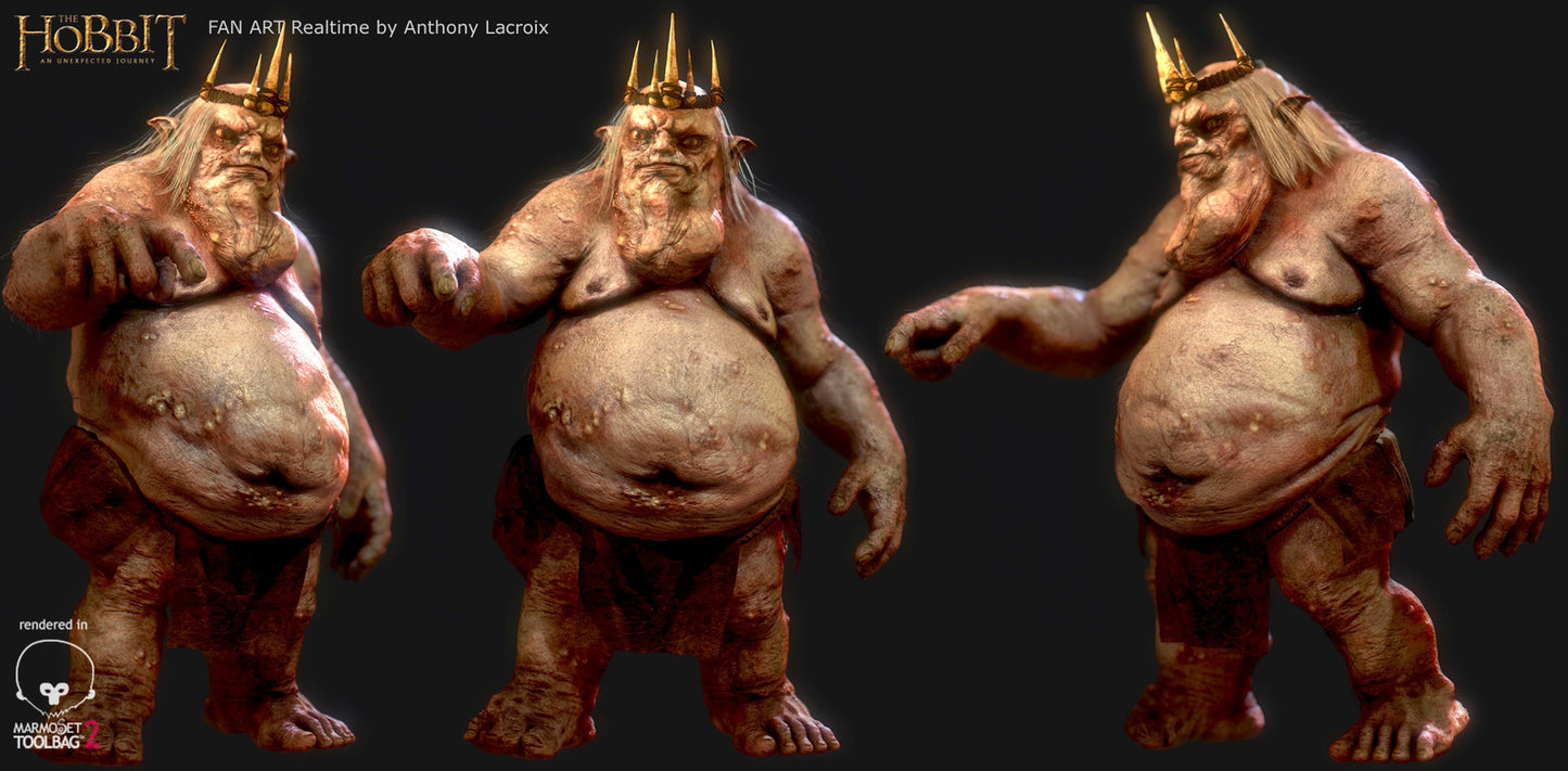 ♥️♥️♥️MINIFIGURE THE HOBBIT/LOTR UNIVERS: GOBLING KING "An Unexpected Journey" ♥️♥️♥️CUSTOM