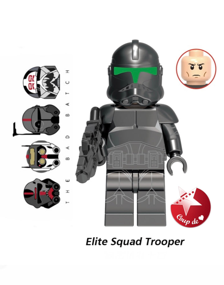 MINIFIGURE STAR WARS UNIVERS: ÉLITE SQUAD TROOPER" NEW ARMOR" custom ⚠️Dernière pièce⚠️
