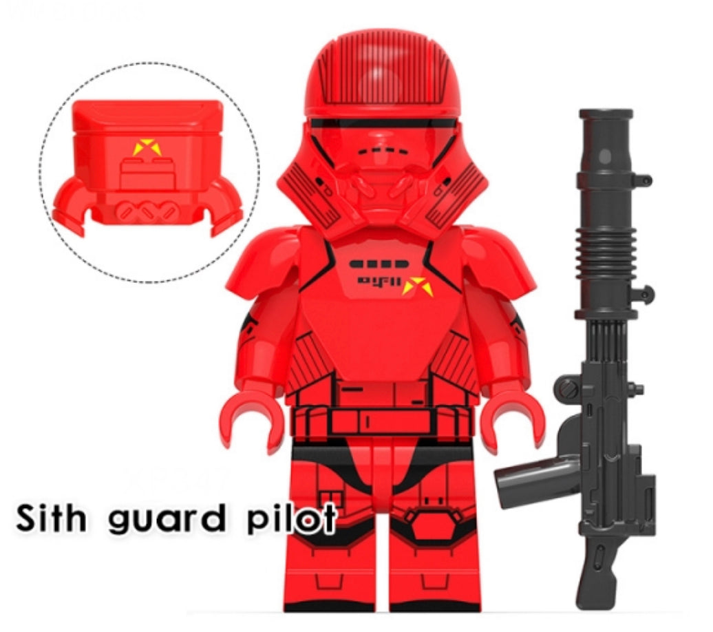 MINIFIGURE STAR WARS UNIVERS: STORMTROOPER 1er ORDRE SITH GUARD PILOT custom