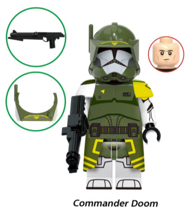 MINIFIGURE CLONETROOPER COMMANDER DOOM custom