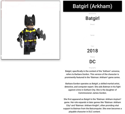 MINIFIGURE DC UNIVERS : BATGIRL(Arkham) Custom figurine de 2018