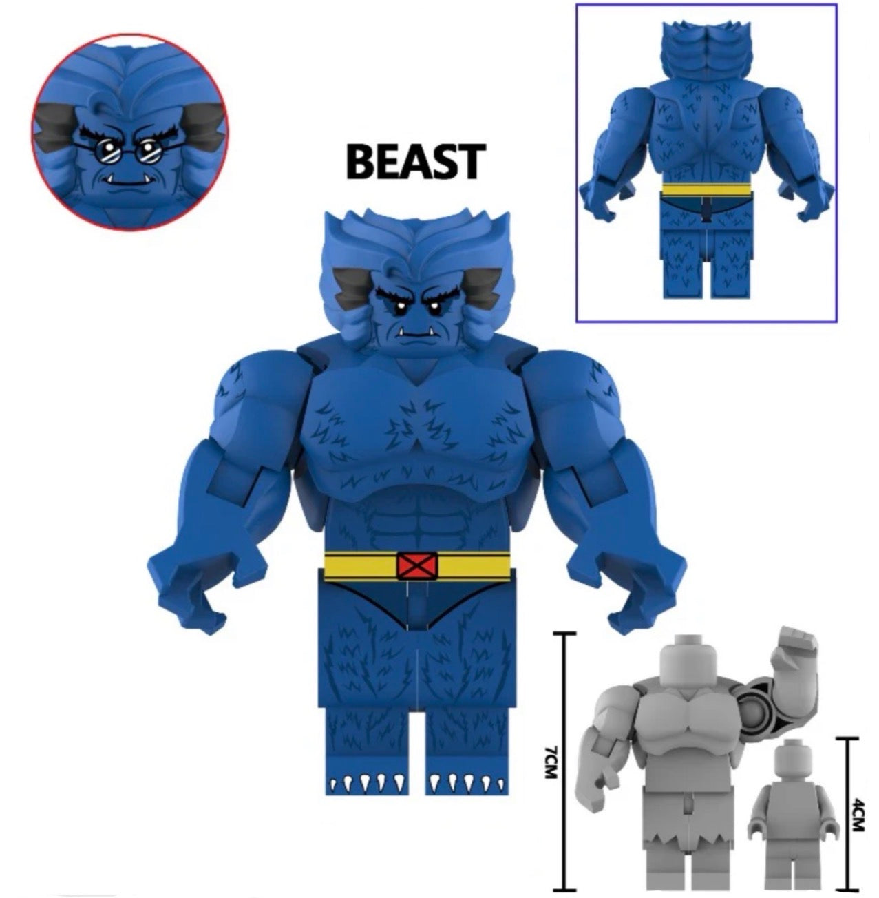 ⭐️⭐️⭐️ BIG MINIFIGURE MARVEL UNIVERS: THE BEAST X-MEN 97 ⭐️⭐️⭐️ Custom