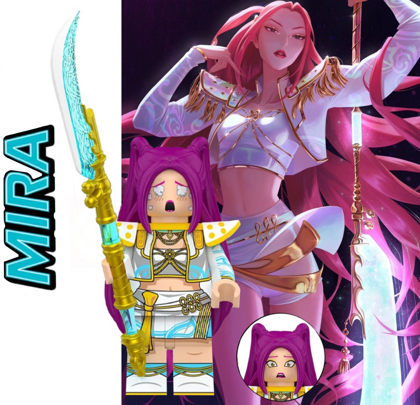 ♥️♥️♥️MINIFIGURE K-POP DÉMON HUNTER UNIVERS : MIRA ♥️♥️♥️custom