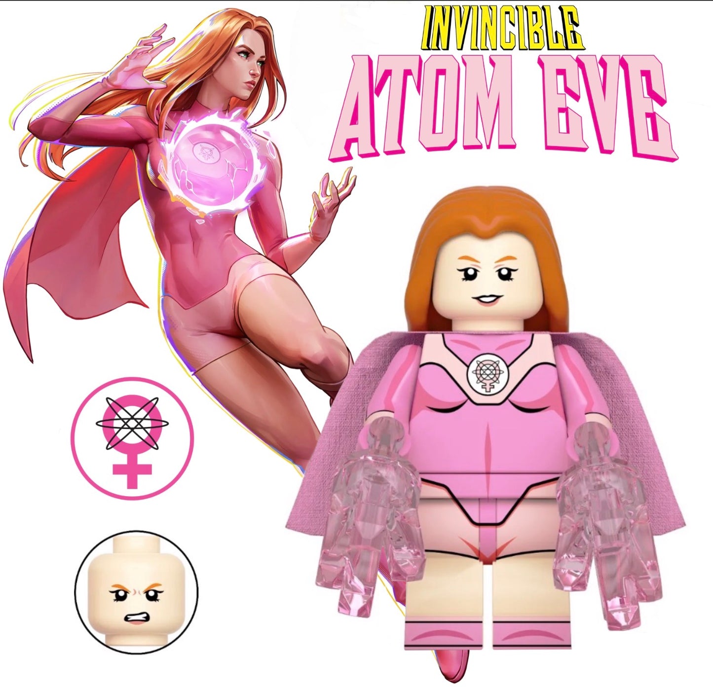PREVENTE MINIFIGURE INVINCIBLE UNIVERS : ATOM ÈVE custom Disponibilité début juin 2026