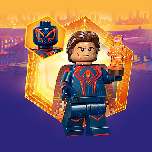 PREVENTE LEGO MINIFIGURE SÉRIES ACROSS THE SPIDER-VERSE : SPIDER-MAN 2099 "Socle+Fascicule inclus " Disponibilité mi-septembre 2025