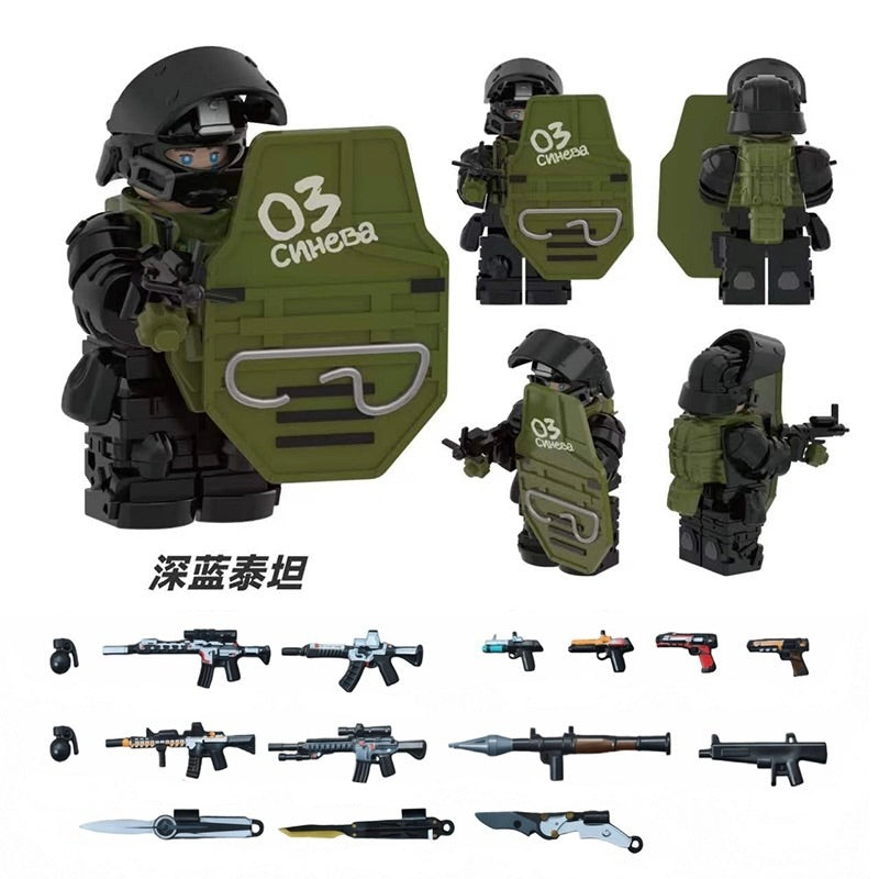 ♥️♥️MINIFIGURE VIDEO GAMES DELTA FORCE UNIVERS: DEAP SEA BLUE TITAN (version B)♥️♥️custom