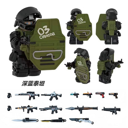 ♥️♥️MINIFIGURE VIDEO GAMES DELTA FORCE UNIVERS: DEAP SEA BLUE TITAN (version B)♥️♥️custom