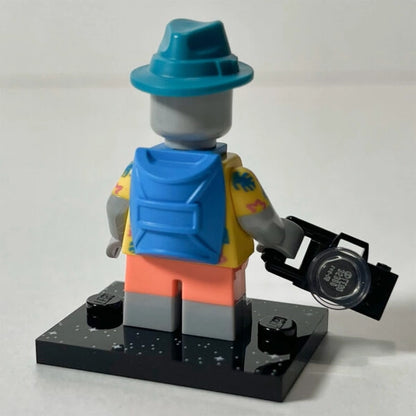 MINIFIGURE SPACE SÉRIES 26: Grey Alien Tourist "socle+fascicule" custom