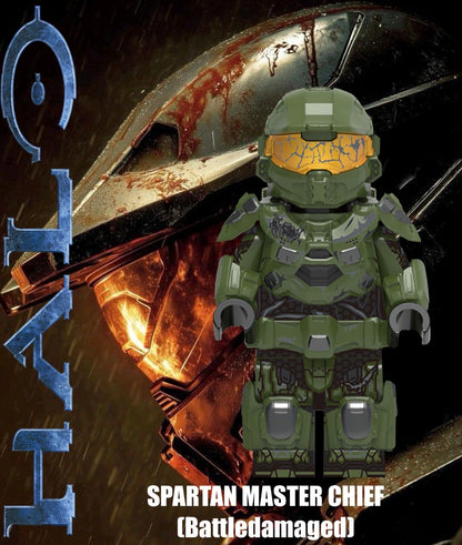 ⭐️⭐️MINIFIGURE HALO UNIVERS : SPARTAN MASTER CHIEF (Battledamage) ⭐️⭐️Custom