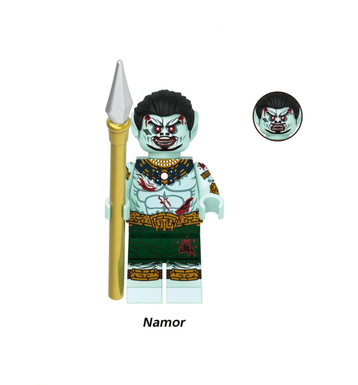 PREVENTE MINIFIGURE MARVEL UNIVERS : NAMOR MARVEL ZOMBIE custom Disponibilité fin Novembre 2025