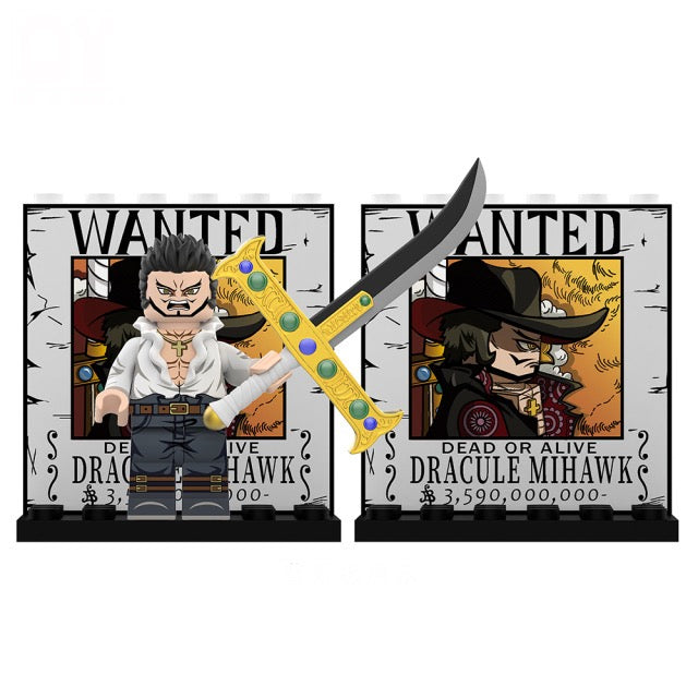 ♥️♥️♥️MINIFIGURE ONE PEACE UNIVERS: DRACULE MIHAWK ♥️♥️♥️custom