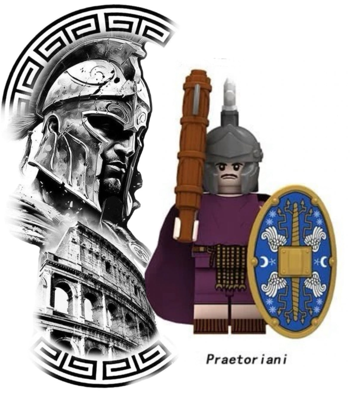 ♥️♥️♥️MINIFIGURE EMPIRE ROMAIN UNIVERS: ROMAIN PRAETORIANI (gardes du corps des empereurs)♥️♥️♥️custom