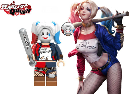 MINIFIGURE DC UNIVERS : HARLEY QUINN custom (Rare 2019 DERNIÈRE PIÈCE)