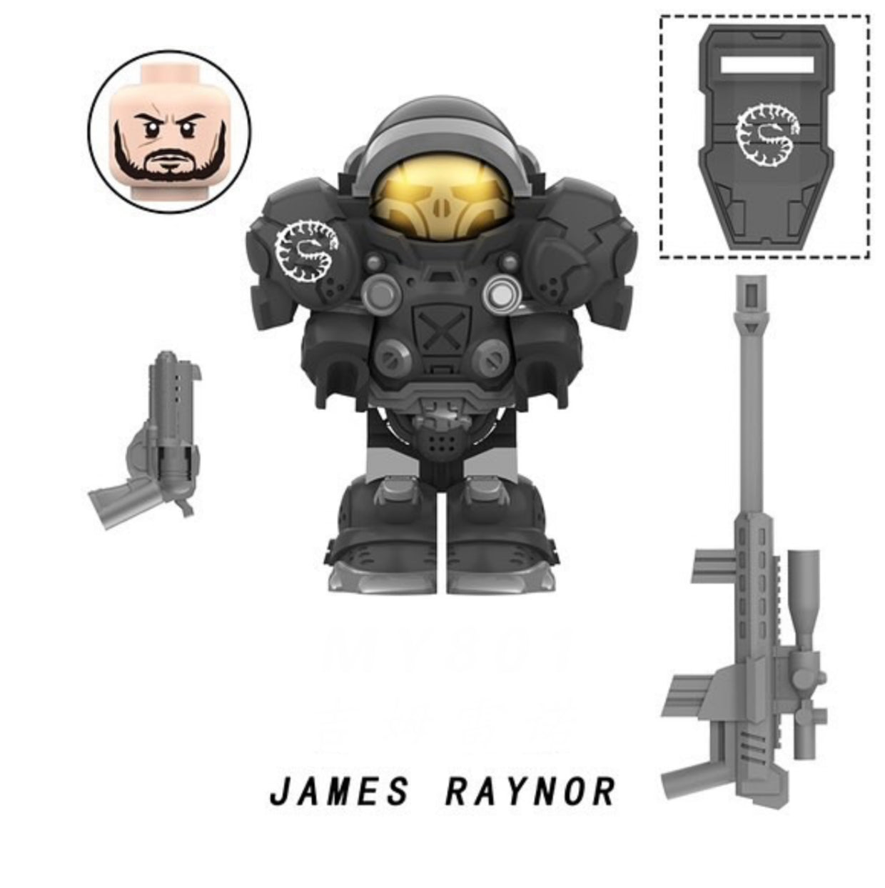 PREVENTE MINIFIGURE STARCRAFT UNIVERS: JAMES RAYNOR custom Disponibilité fin février 2025