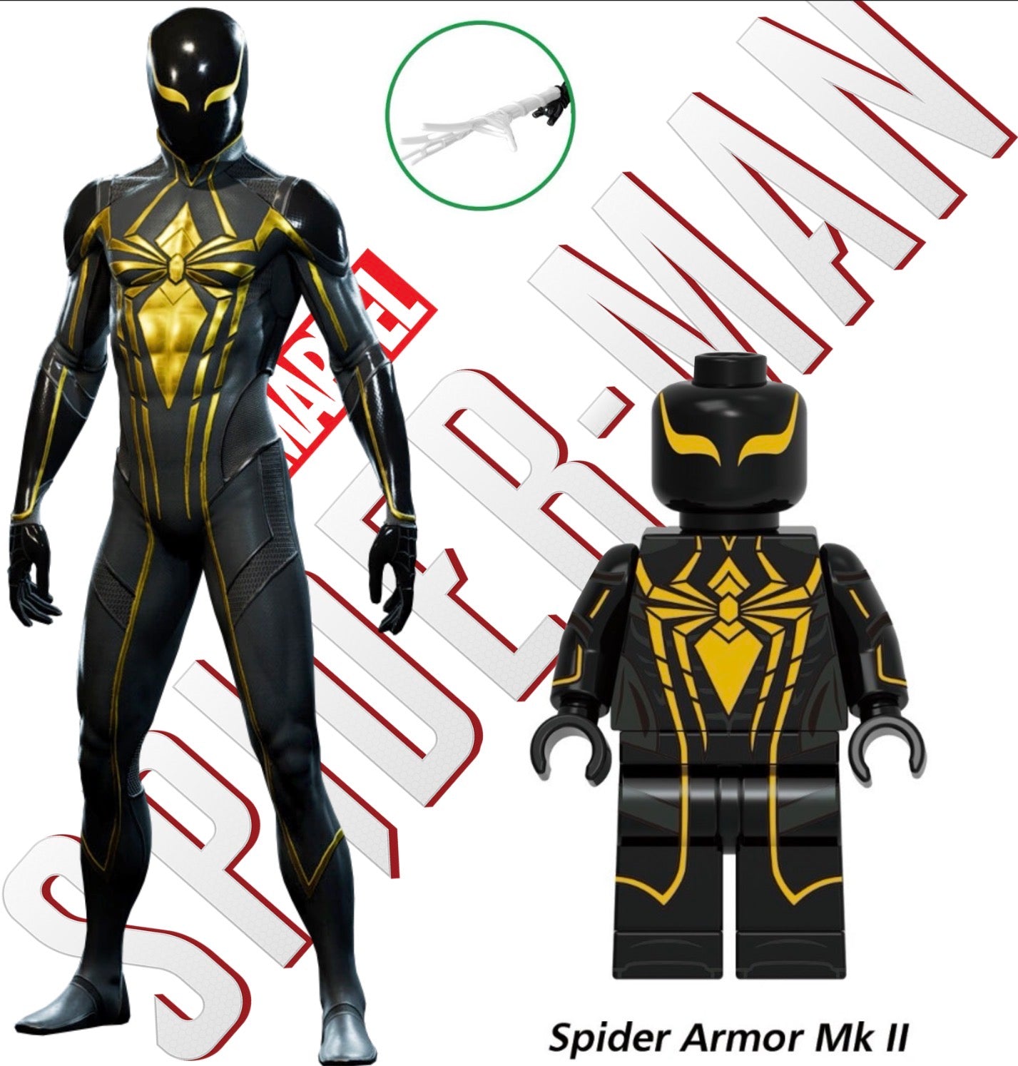 MINIFIGURE MARVEL UNIVERSE (SPIDERMAN): SPIDER ARMOR MK II Custom