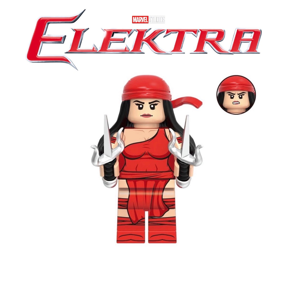 MINIFIGURE MARVEL UNIVERS: ELEKTRA (THE HAND NINJA) custom