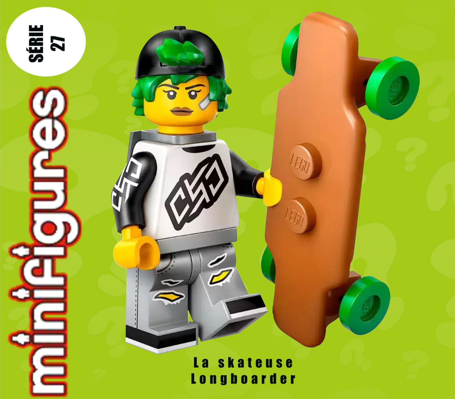 PREVENTE MINIFIGURE SÉRIES 27: LA SKETEUSE "socle+fascicule" custom Disponibilité fin janvier 2025