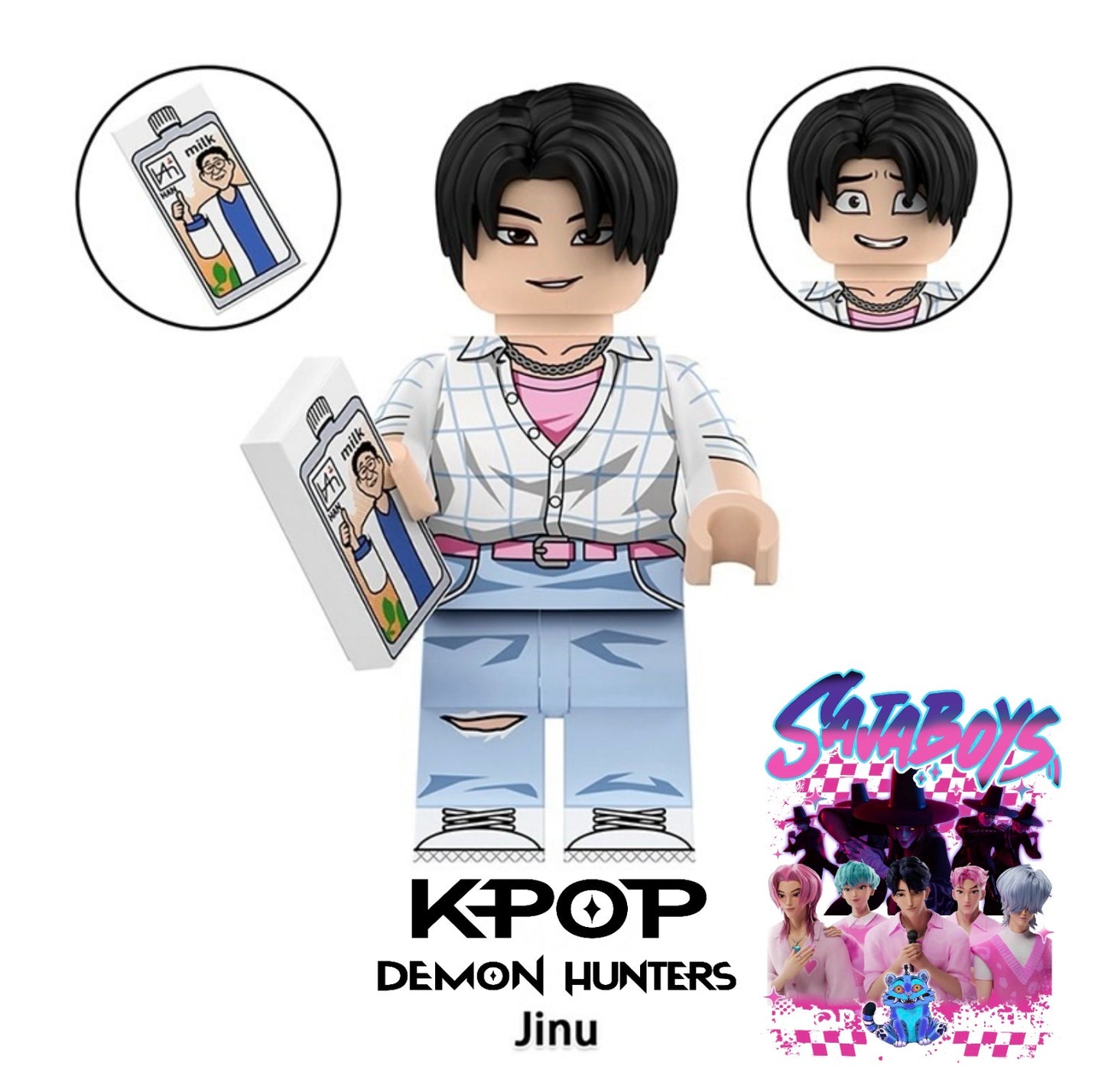 ♥️♥️♥️MINIFIGURE K-POP DÉMON HUNTER UNIVERS : JINU ♥️♥️♥️custom
