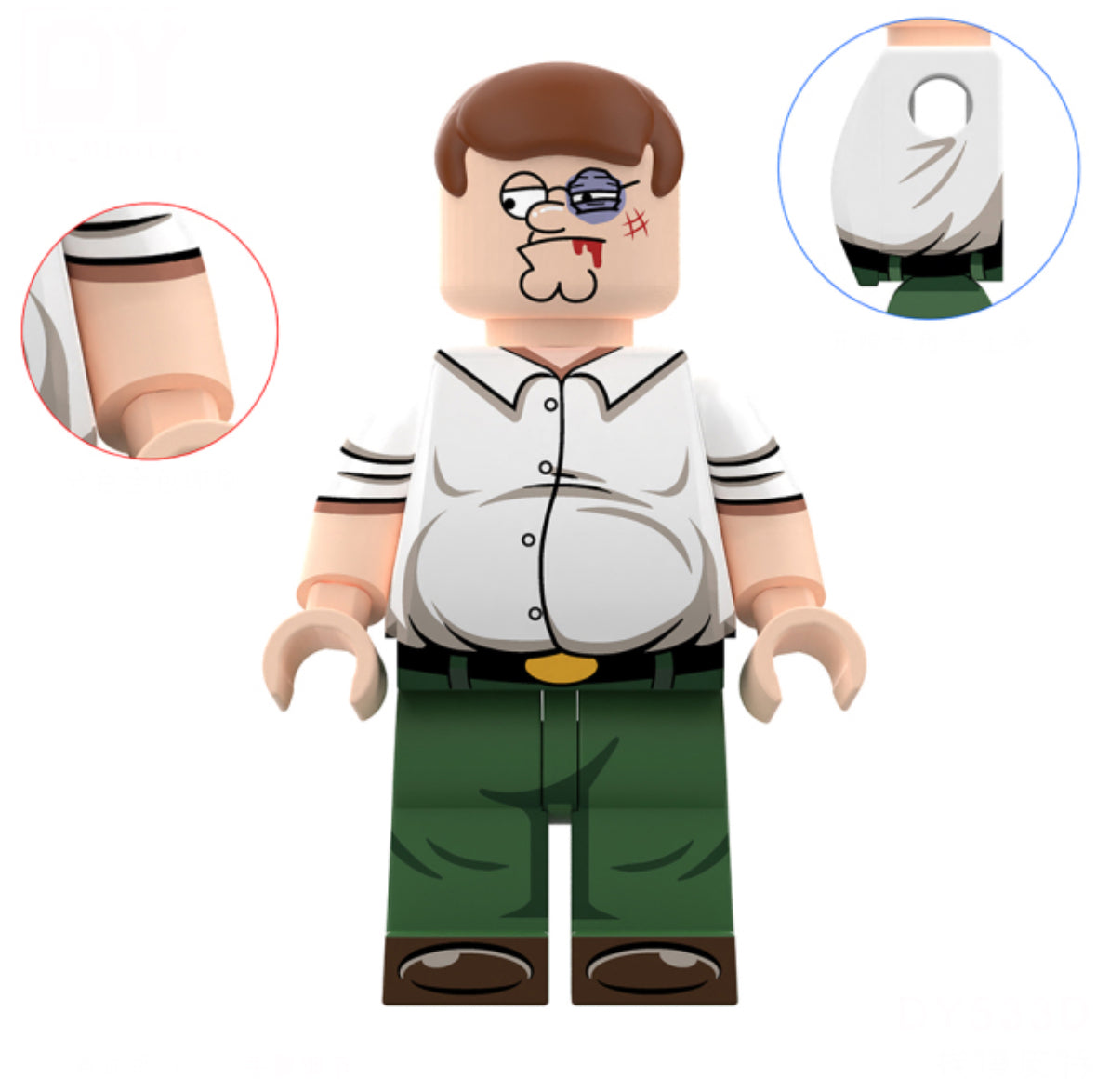 PREVENTE MINIFIGURE FAMILY GUY UNIVERS: PETER GRIFFIN (VERSION B) Custom Disponibilité fin septembre 2025