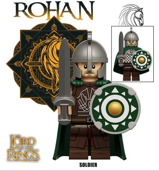 MINIFIGURE LORD OF THE RING/HOBBIT UNIVERS: SOLDIER DU ROHAN CUSTOM