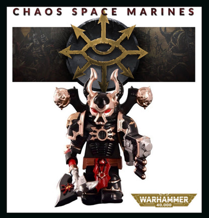 PREVENTE MINIFIGURE WARHAMMER 40K UNIVERS: CHAOS SPACE MARINES custom Disponibilité fin juin 2026
