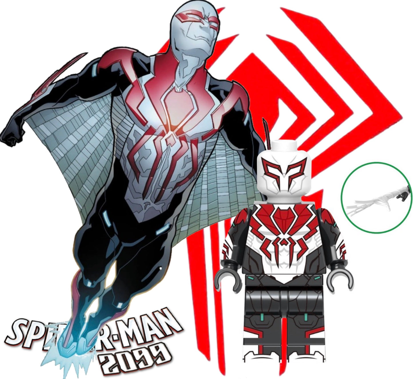 MINIFIGURE MARVEL UNIVERSE (SPIDERMAN): SPIDER-MAN 2099 Custom