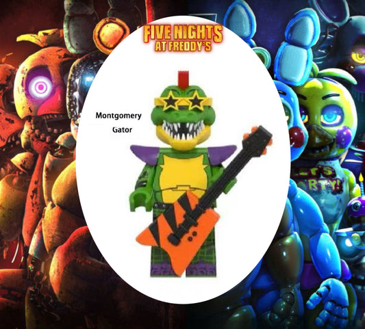 PREVENTE MINIFIGURE HORREUR UNIVERS: MONTGOMERY GATOR "FIVE NIGHTS AT FREDDY’S"CUSTOM disponibilité fin décembre 2025