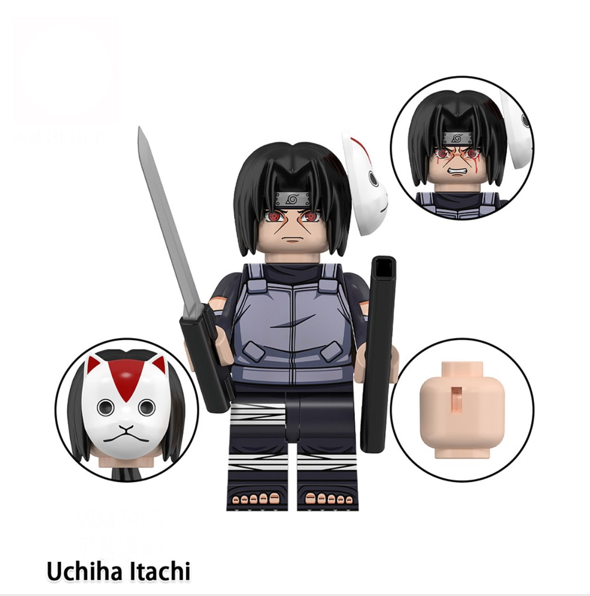 PREVENTE MINIFIGURE NARUTO UNIVERS: UCHIHA ITACHI custom Disponibilité fin Mai 2025