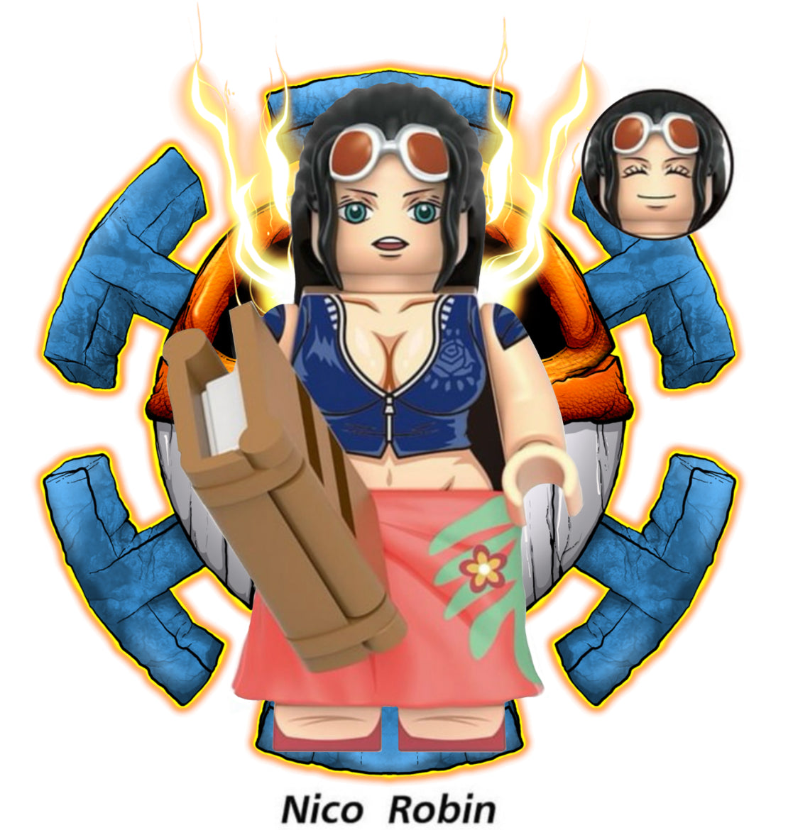 PREVENTE ♥️♥️MINIFIGURE ONE PEACE: NICO ROBIN ♥️♥️custom disponibilité fin Octobre 2024