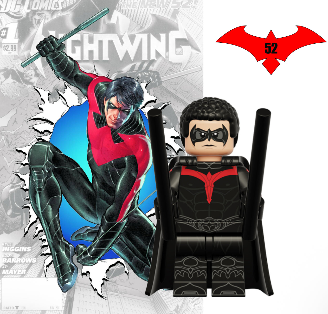 MINIFIGURE DC UNIVERS : NIGHTWING 52 custom