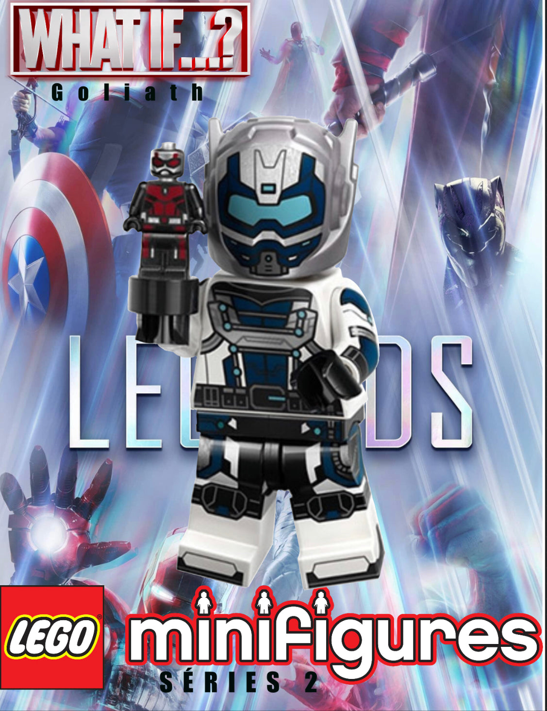 MINIFIGURE MARVEL SÉRIES 2: Goliath (incl. micro Ant-Man) "Socle+Fascicule inclus"