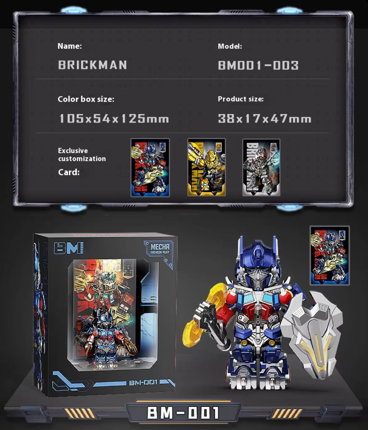 EDITION ULTRA LIMITED MINIFIGURE TRANSFORMERS UNIVERS: OPTIMUS PRIME CUSTOM