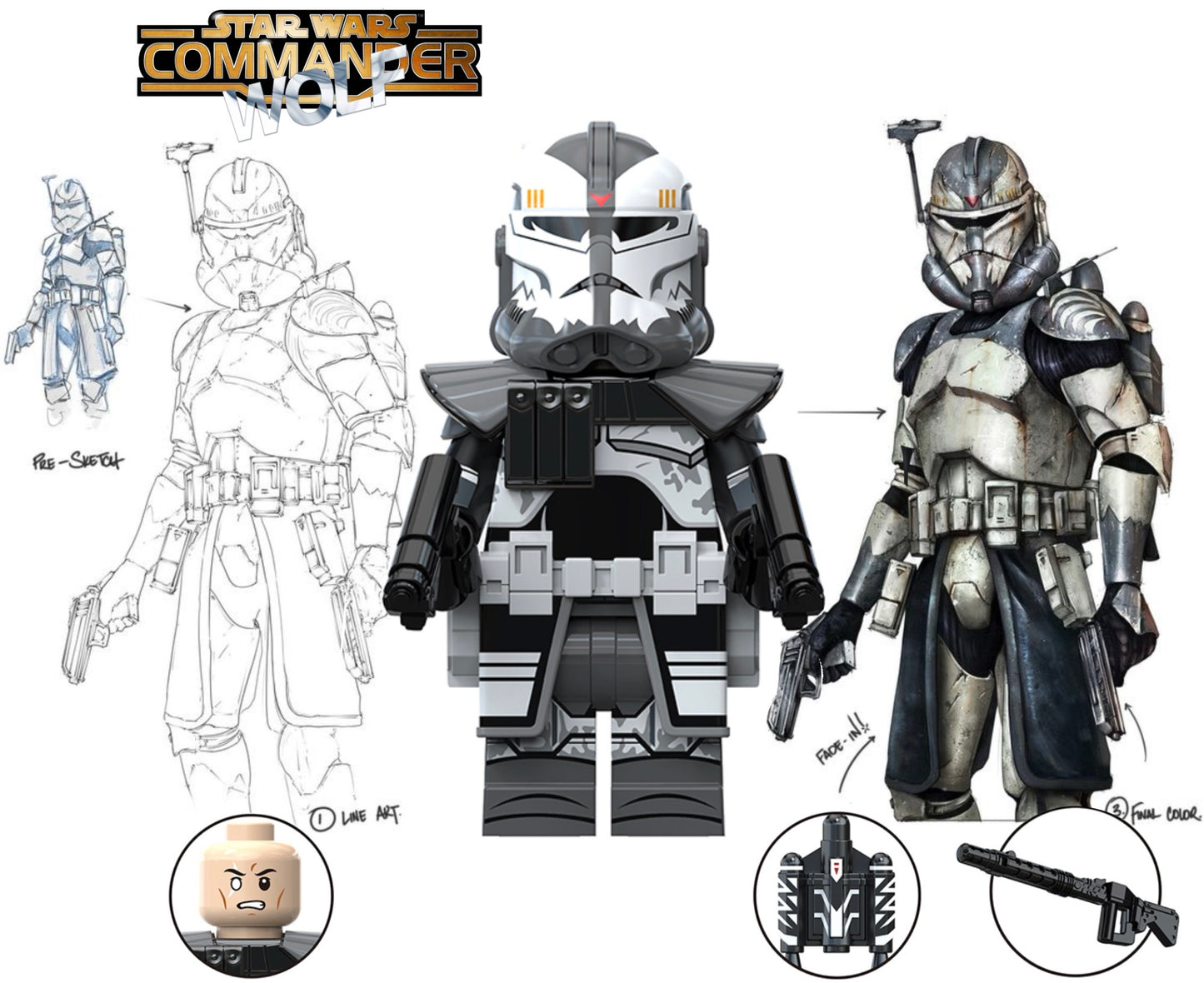 PREVENTE MINIFIGURE STAR WARS UNIVERS: 104th WOLFPACK CLONE TROOPER Custom Disponibilité mi-juin 2026