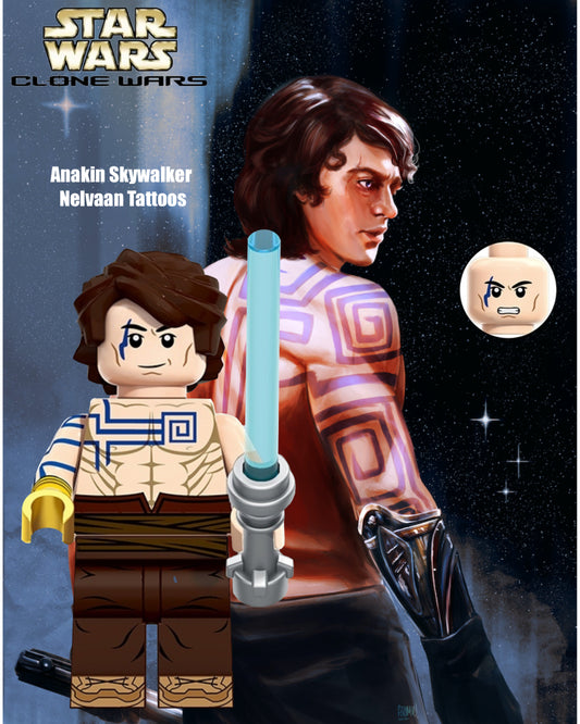 ⭐️⭐️⭐️MINIFIGURE CLONE WARS STAR WARS UNIVERS: ANAKIN SKYWALKER NELVAAN TATTOOS⭐️⭐️⭐️ custom