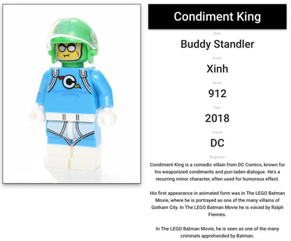 MINIFIGURE VINTAGE DC UNIVERS : CONDIMENT KING (2018) custom