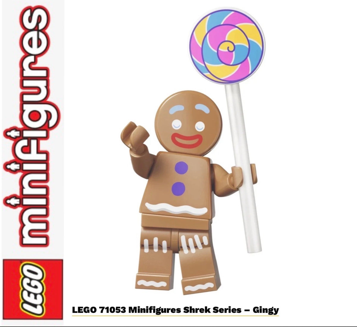 PREVENTE LEGO MINIFIGURE SÉRIES SHREK : GINGY "Socle+Fascicule inclus " Disponibilité fin septembre 2026
