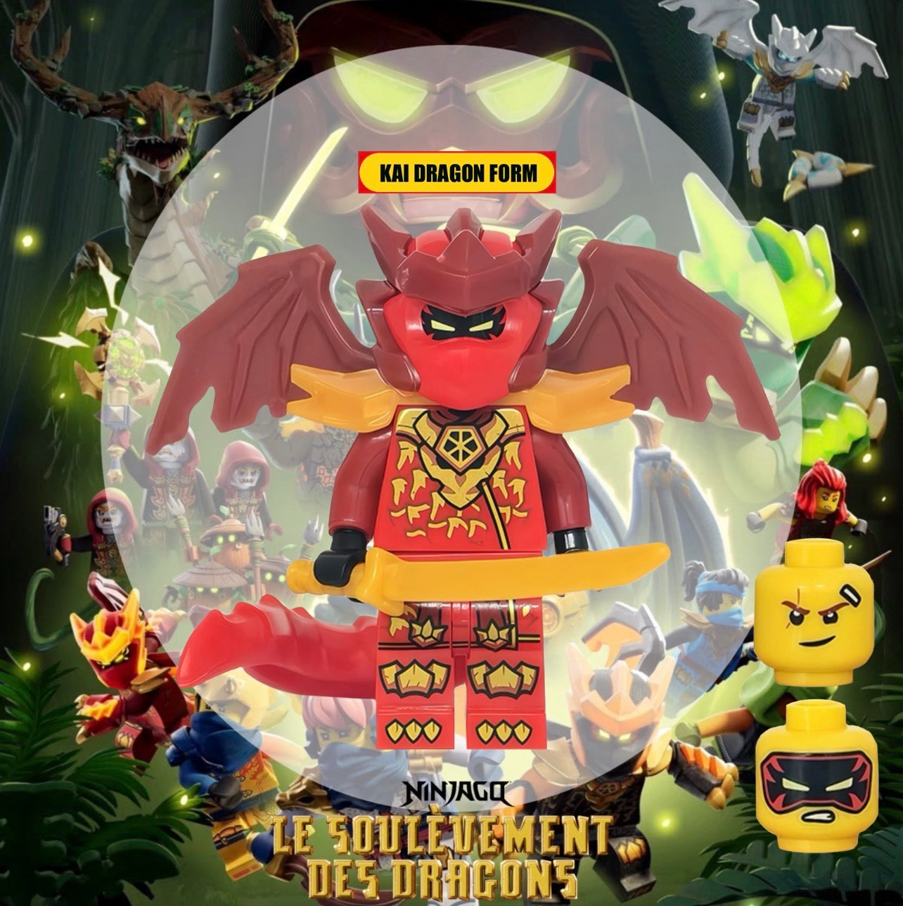 ⭐️ ⭐️MINIFIGURE NINJAGO UNIVERS: KAI DRAGON FORM ⭐️ ⭐️ CUSTOM Disponibilité fin avril 2026