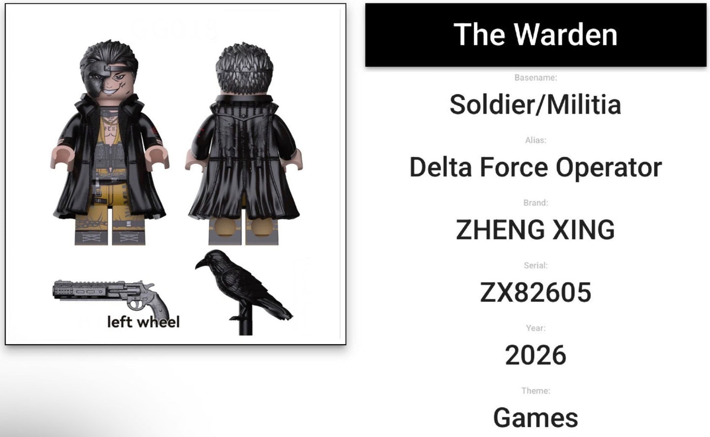 ♥️♥️MINIFIGURE VIDEO GAMES DELTA FORCE UNIVERS: THE WARDEN ♥️♥️custom