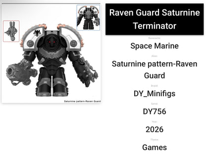 ⭐️⭐️⭐️BIG MINIFIGURE WARHAMMER 40K UNIVERS: RAVEN PATTERN-RAVEN GUARD ⭐️⭐️⭐️custom