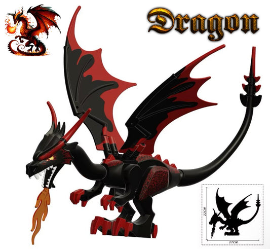 BIG MINIFIGURE FANTASY UNIVERS: DRAGON Hauteur 22CM Largeur 27CM custom