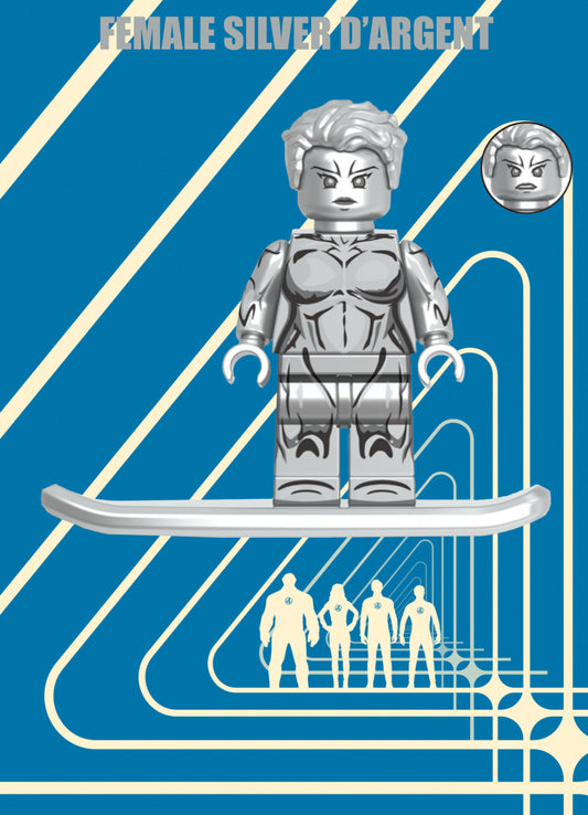 MINIFIGURE FANTASTIC FOUR: SILVER D’ARGENT (FEMALE) custom