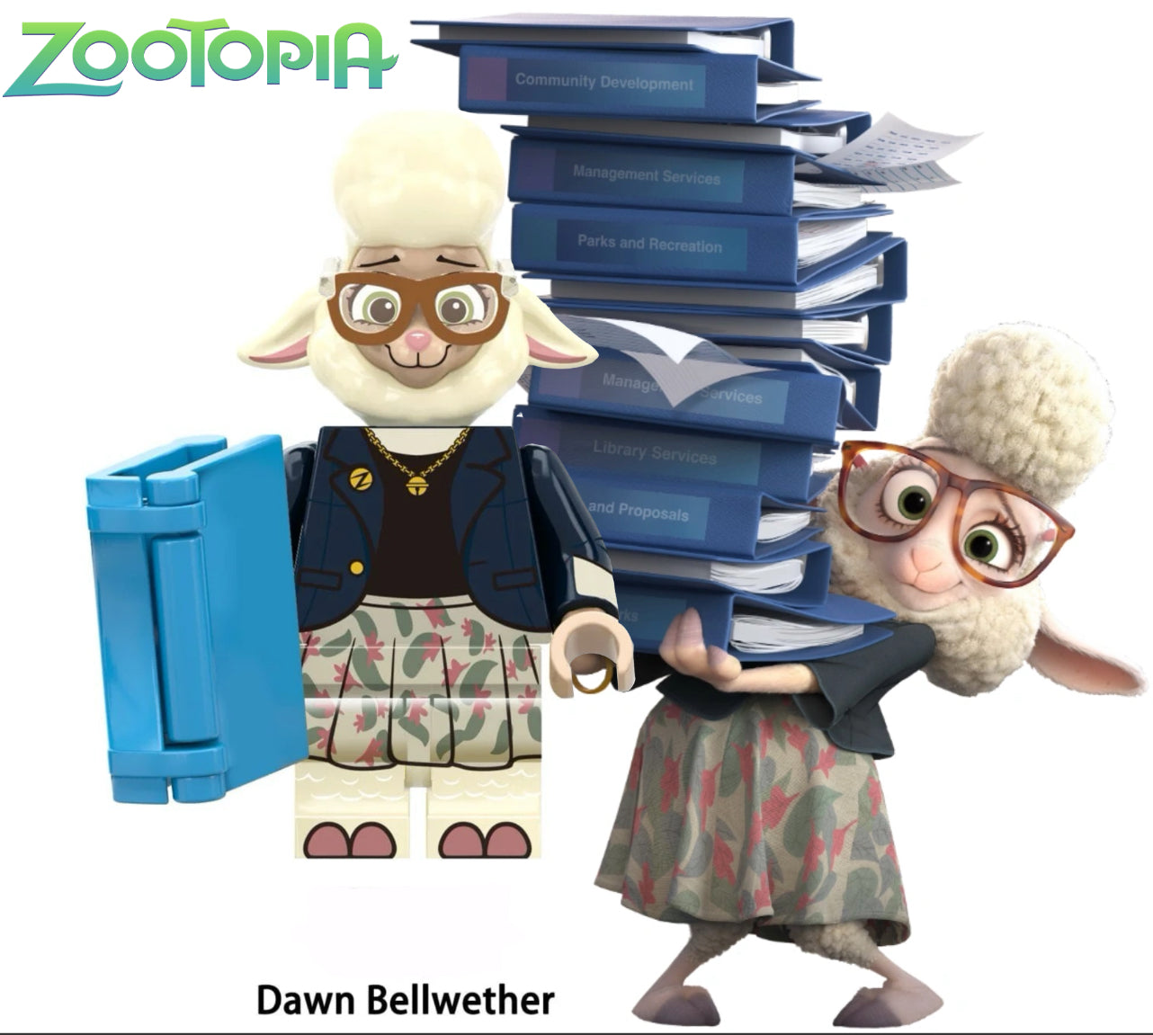 ⭐️ ⭐️ DISNEY MINIFIGURE ZOOTOPIA UNIVERS: DAWN BELLWETHER ⭐️ ⭐️ custom