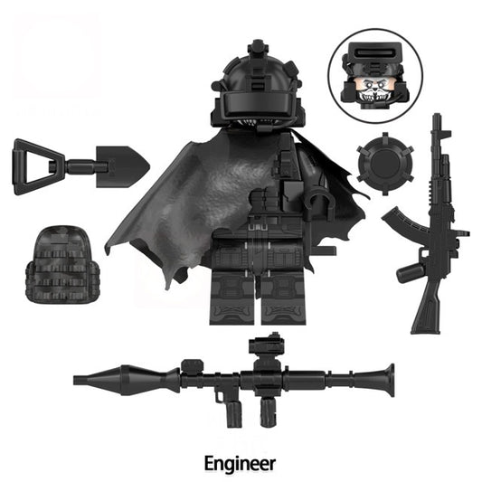 ♥️♥️MINIFIGURE ARMY UNIVERS BLACK ÉDITION : ENGINEER CUSTOM♥️♥️