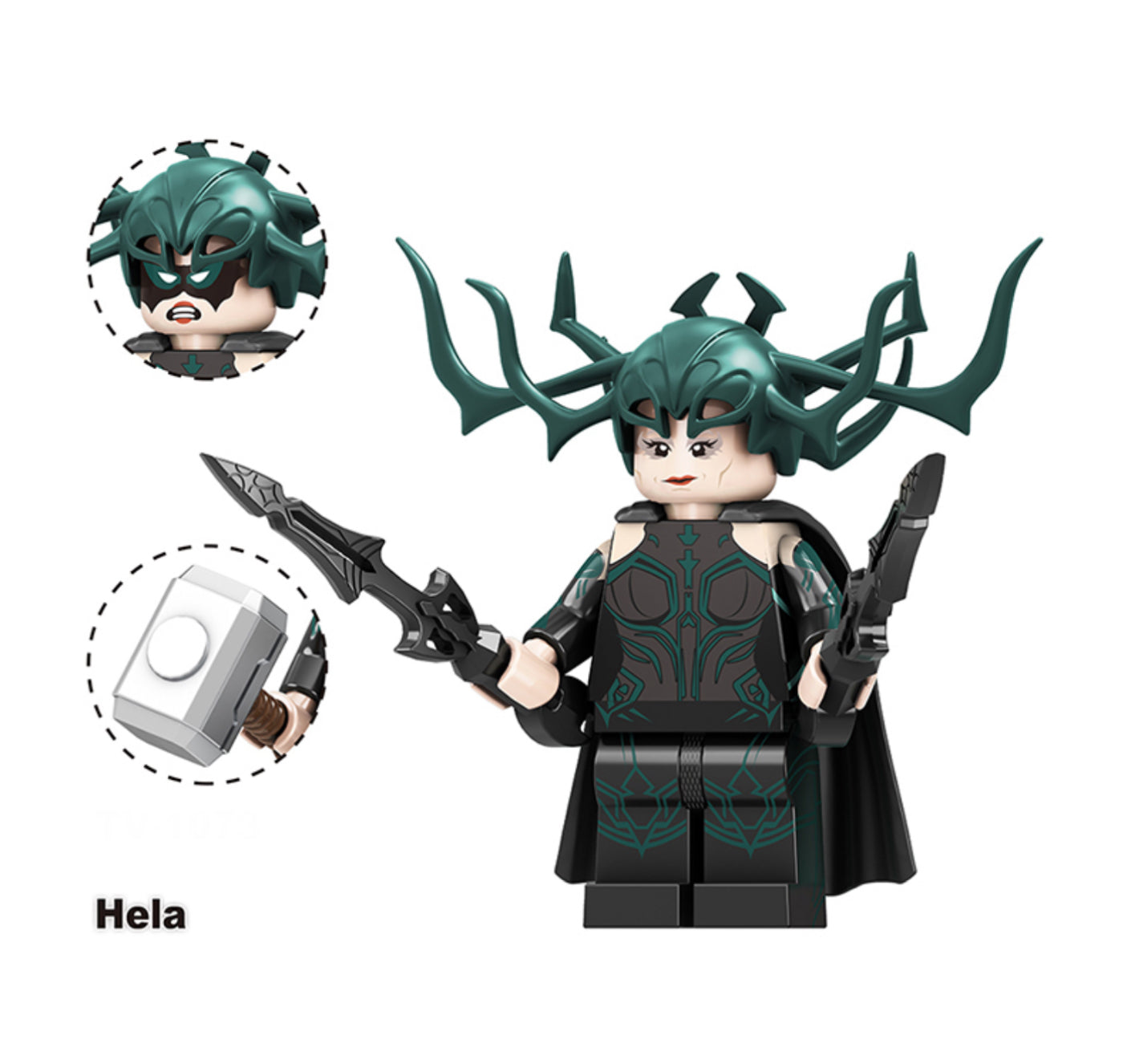 PREVENTE MINIFIGURE MARVEL UNIVERS: HELA "THOR" custom Disponibilité Juin 2025