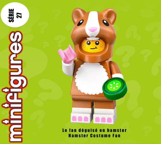 PREVENTE MINIFIGURE SÉRIES 27: HAMSTER COSTUME FAN "socle+fascicule" custom Disponibilité fin janvier 2025