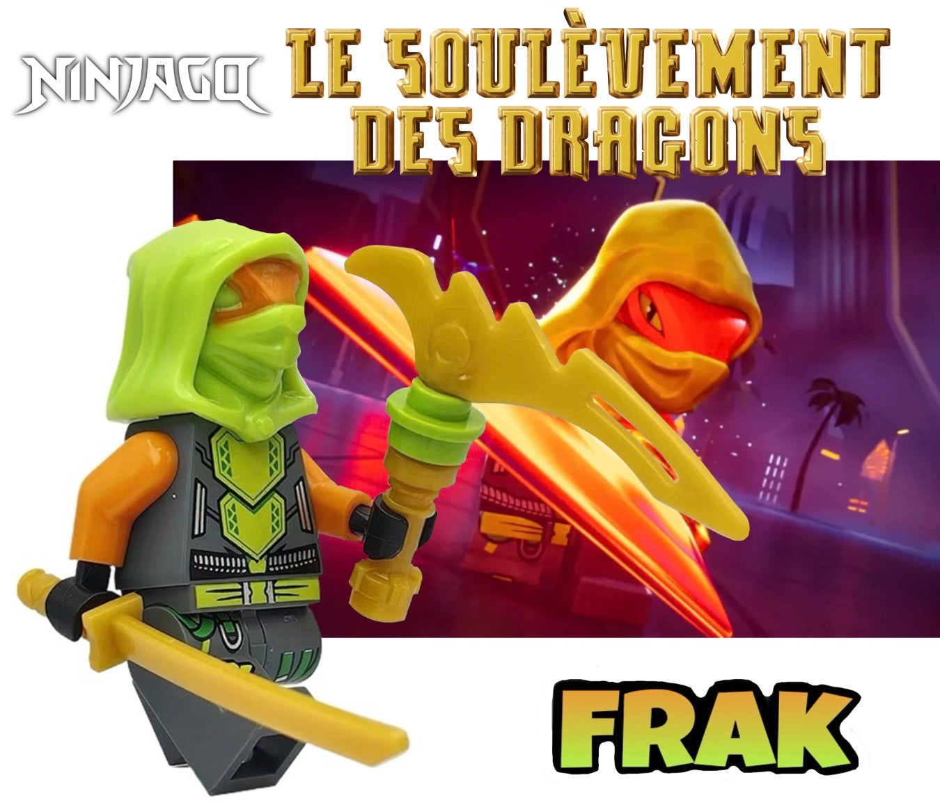 ⭐️ ⭐️ ⭐️MINIFIGURE NINJAGO DRAGONS, RISING UNIVERS: FRAK ⭐️ ⭐️ ⭐️ CUSTOM