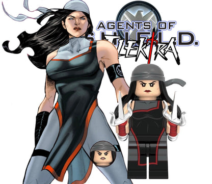 PREVENTE MINIFIGURE MARVEL UNIVERS: ELEKTRA (TENUE AGENTS OF SHIELD)custom Disponibilité fin Mai 2026