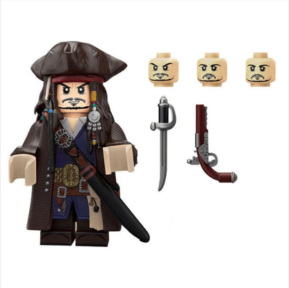 SUPERBE⭐️⭐️⭐️MINIFIGURE DISNEY UNIVERS EDITION LIMITÉE : JACK SPARROW (Version B)⭐️⭐️⭐️custom
