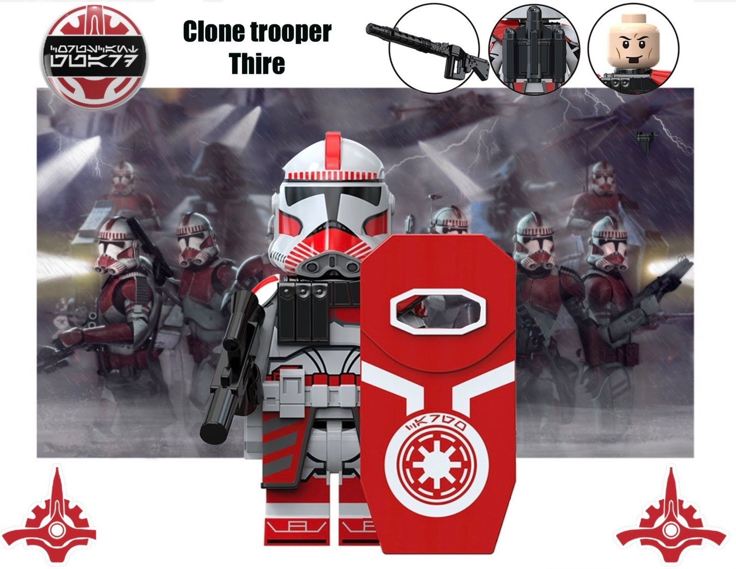 MINIFIGURE STAR WARS UNIVERS: CORUSCANT CLONE TROOPER THIRE Custom